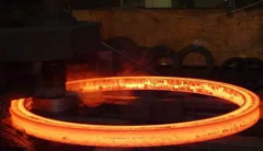 Forging press forging flange production process