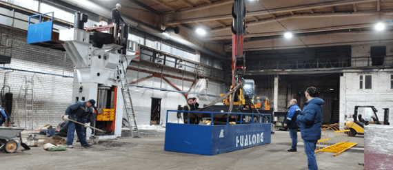 China servo CNC forging press installation site in Russia