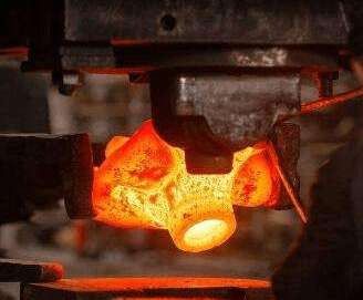 forging on the die